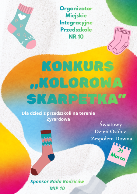 Konkurs plastyczny ''KOLOROWA SKARPETKA''